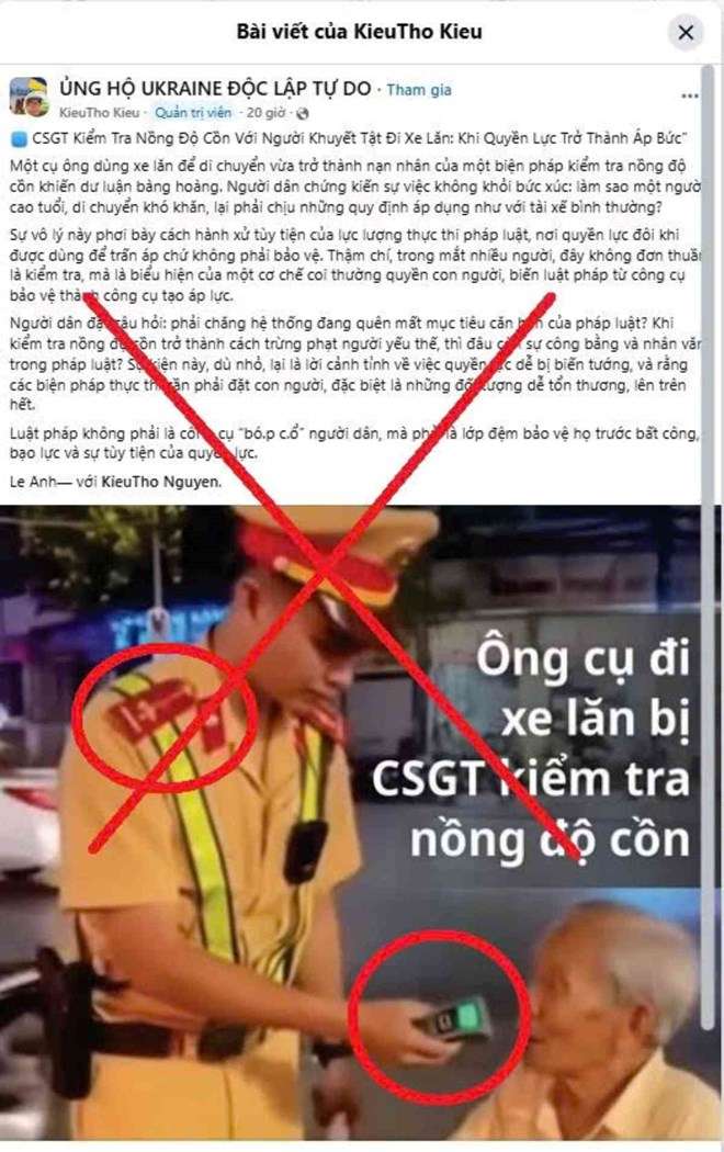 Công an tỉnh Ninh Bình cảnh báo dùng AI xuyên tạc hình ảnh CSGT trên mạng