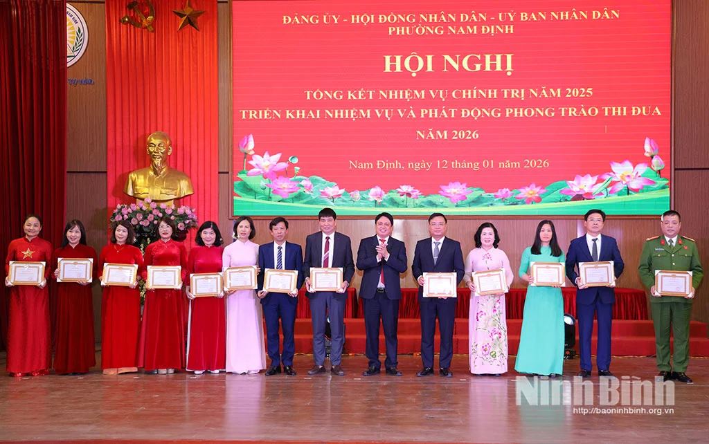 Phường Nam Định, tỉnh Ninh Bình mới (địa phận tỉnh Nam Định trước đây), tổng thu ngân sách năm 2025 đạt hơn 900 tỷ